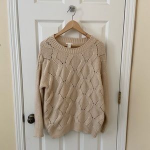 H&M off-white chunky knit sweater